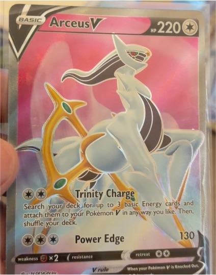 2021 Pokémon Brilliant Stars #165 Arceus V — front