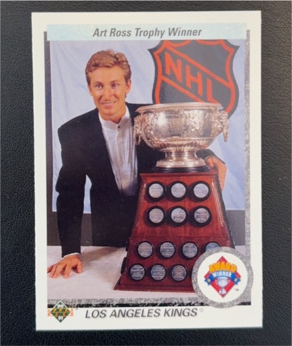 1990-91 Upper Deck #205 Art Ross Trophy Wayne Gretzky — front
