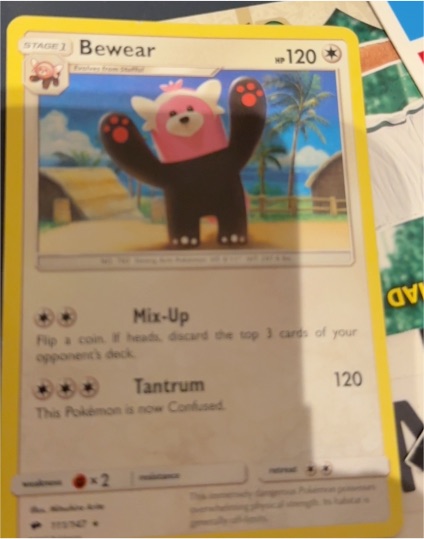 2017 Pokémon Sun & Moon #112 Bewear — front
