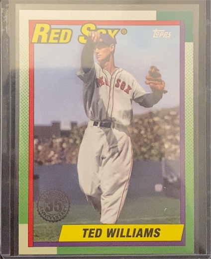 2025 Topps Series 1 #T90-26 Ted Williams 1990 Topps Baseball 35th Anniversary — front