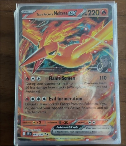 2025 Pokémon Destined Rivals #031 Team Rocket's Moltres ex — front