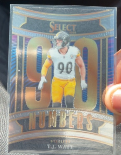 2025 Panini Select Numbers #18 T.J. Watt — front