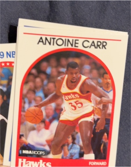 1989-90 NBA Hoops #278 Antoine Carr Atlanta Hawks — front