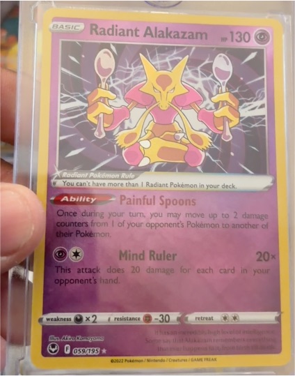 2022 Pokemon Silver Tempest #059 Radiant Alakazam — front