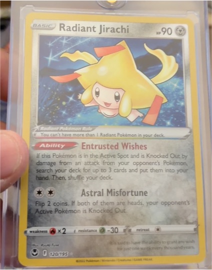 2022 Pokémon Sword & Shield Silver Tempest #120 Radiant Jirachi — front