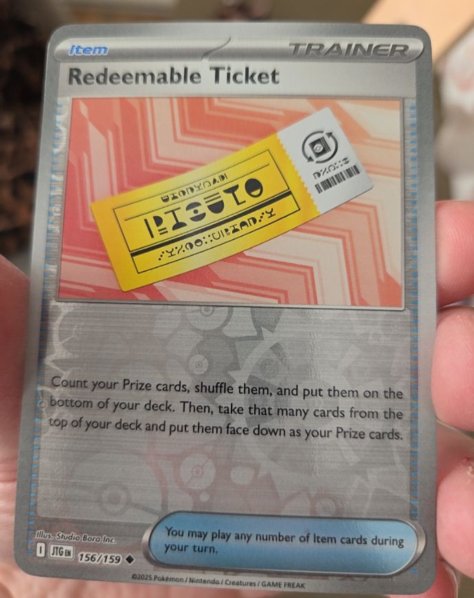 2025 Pokémon SV09: Journey Together #156 Redeemable Ticket — front