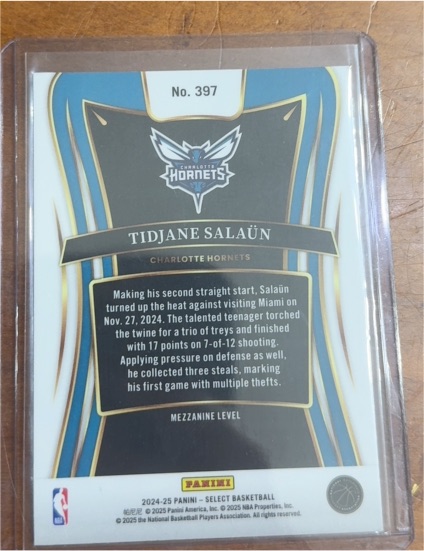 2024-25 Panini Select #397 Tidjane Salaun — front