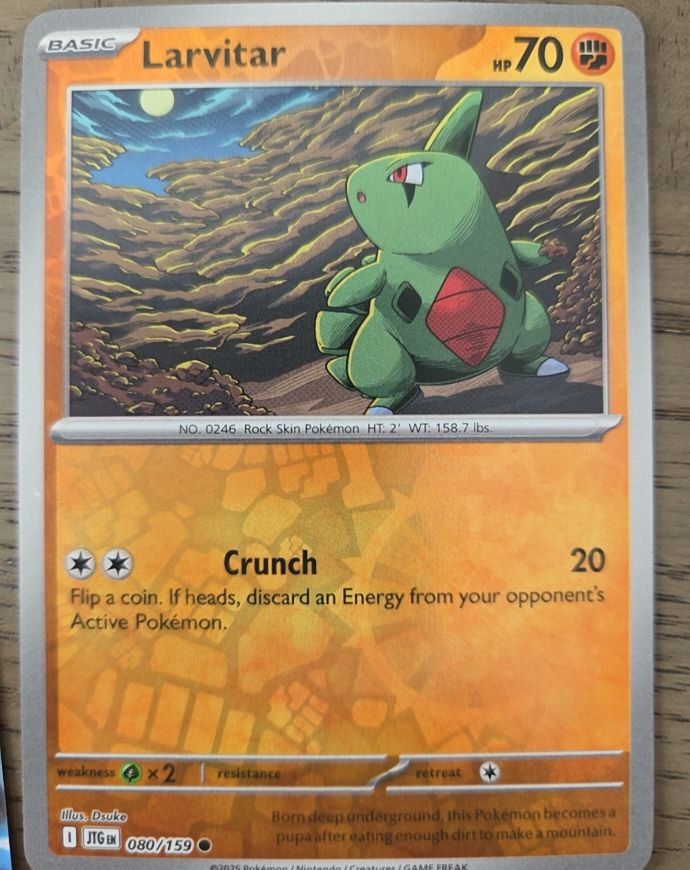 2025 Pokémon SV09: Journey Together #080 Larvitar — front