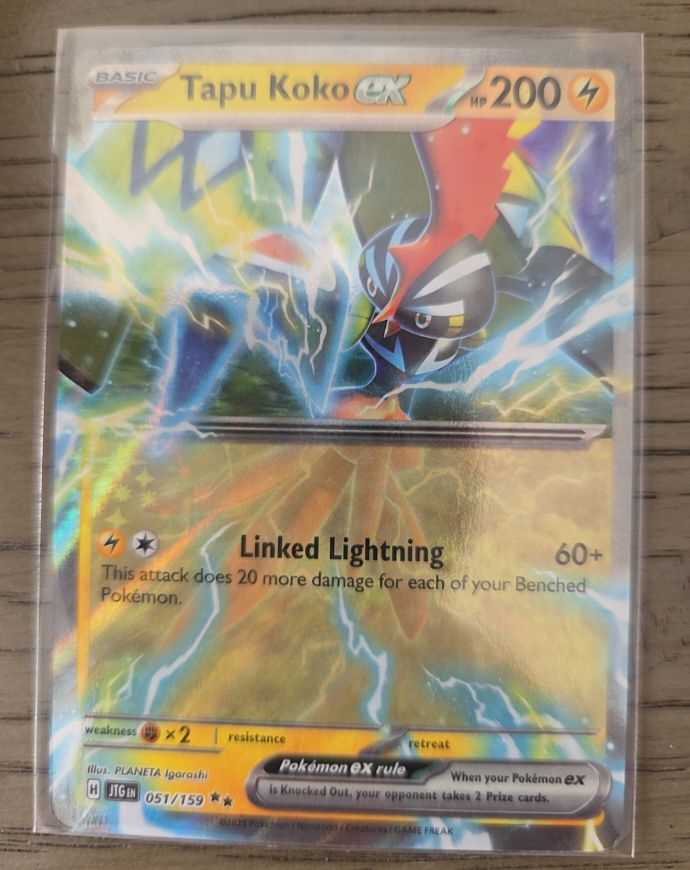 2025 Pokemon TCG Journey Together #051 Tapu Koko ex — front