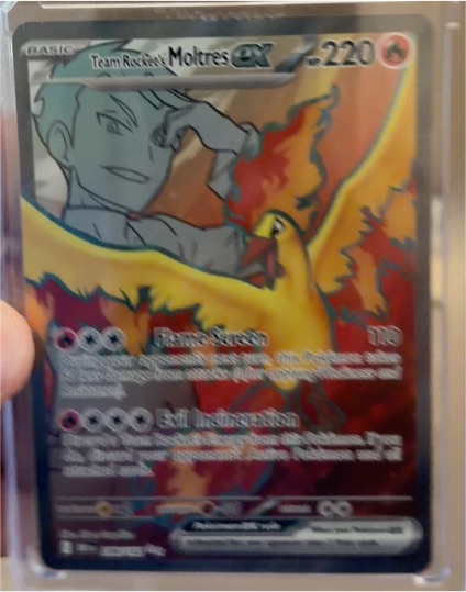 2025 Pokemon Team Rocket's Moltres EX #208/182 Destined Rivals — front