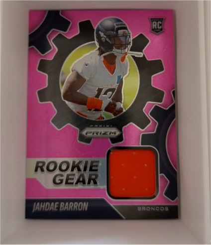 2025 Panini Prizm #RGR-JBN Jahdae Barron Rookie Gear Patch — front