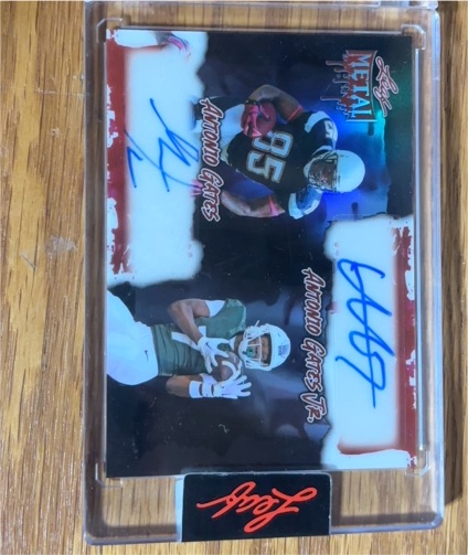 2025 Leaf Metal Halloween #DA-3 Antonio Gates & Antonio Gates Jr — front