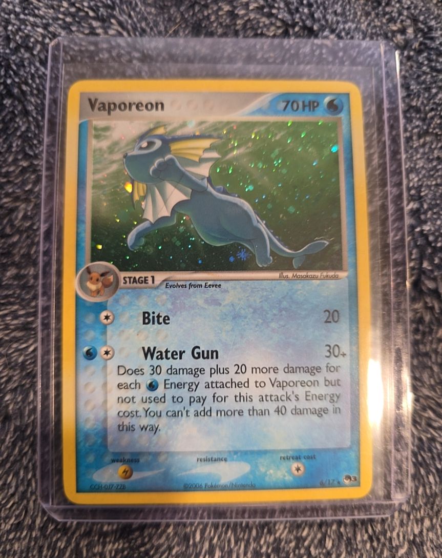 2006 Pokémon POP Series 3 #6 Vaporeon — front