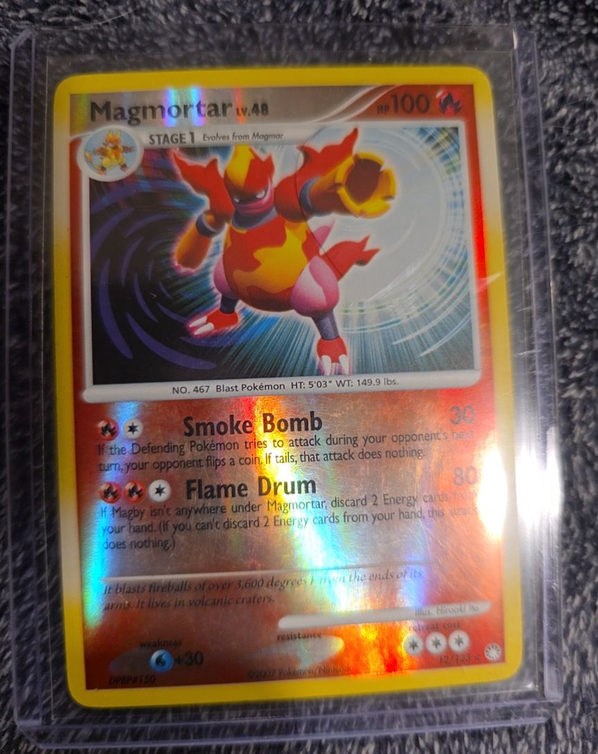 2007 Pokémon Mysterious Treasures #12 Magmortar — front