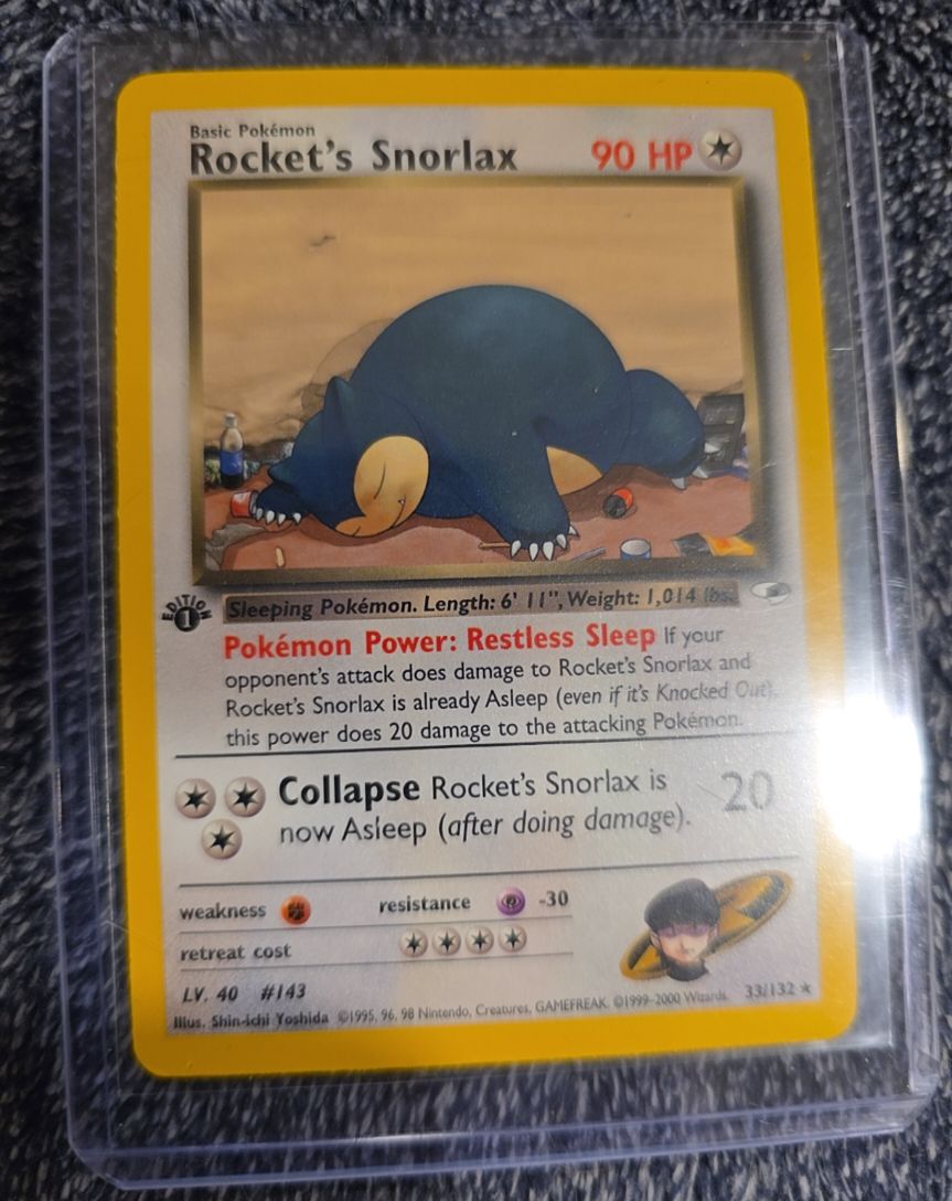 2000 Pokémon Gym Heroes #33 Rocket's Snorlax — front