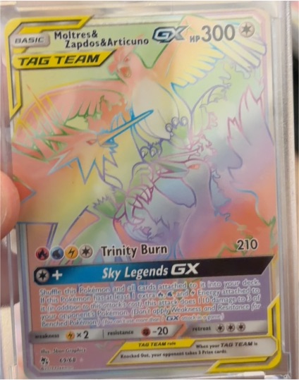 2019 Pokémon #69 Moltres & Zapdos & Articuno GX — front