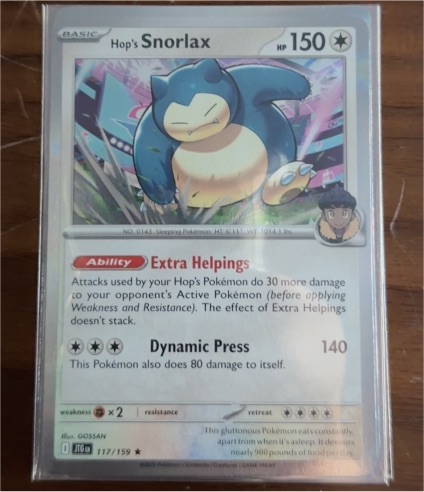 2022 Pokémon Sv09: Journey Together #117 Hop's Snorlax — front