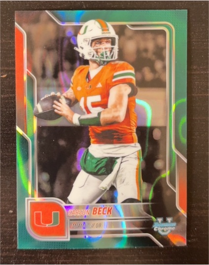 2025 Bowman University Chrome #138 Carson Beck — front