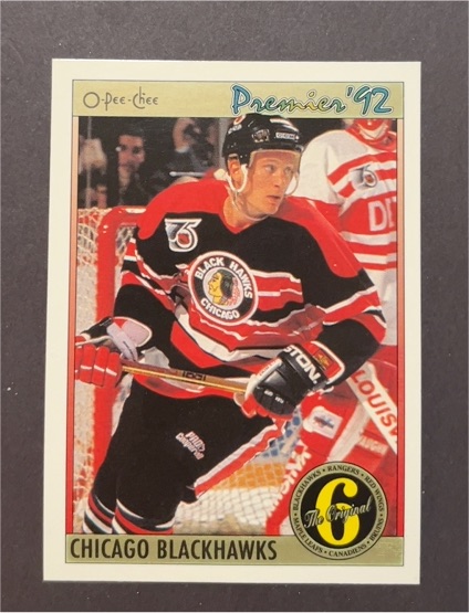 1991-92 O-Pee-Chee Premier #174 Jeremy Roenick Chicago Blackhawks — front