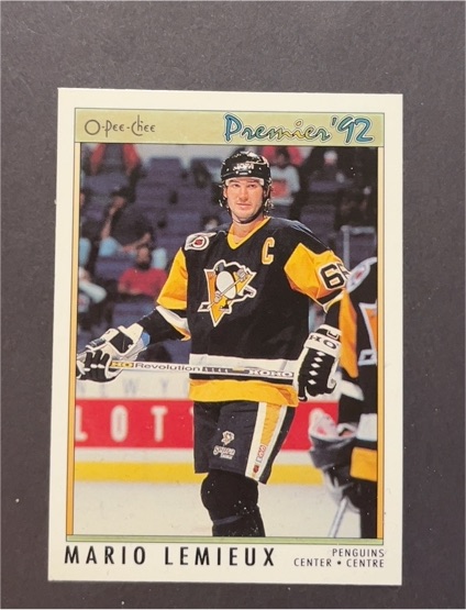 1992 O-Pee-Chee Premier #114 Mario Lemieux — front