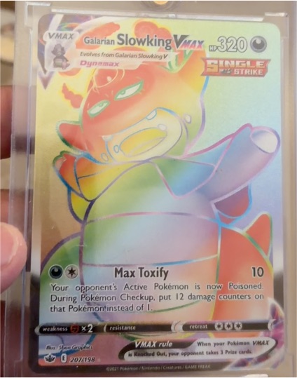 2021 Pokémon Sword & Shield Chilling Reign #207/198 Galarian Slowking VMAX — front