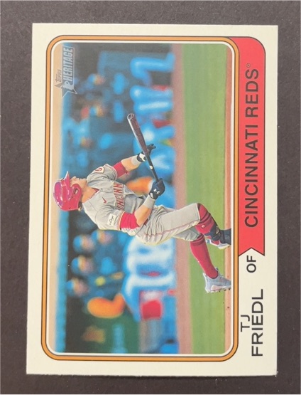 2023 Topps Heritage #687 TJ Friedl — front
