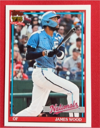 2026 Topps Series 1 #T91-16 James Wood — front