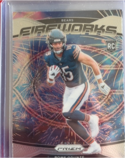 2024 Panini Prizm Fireworks #19 Rome Odunze — front