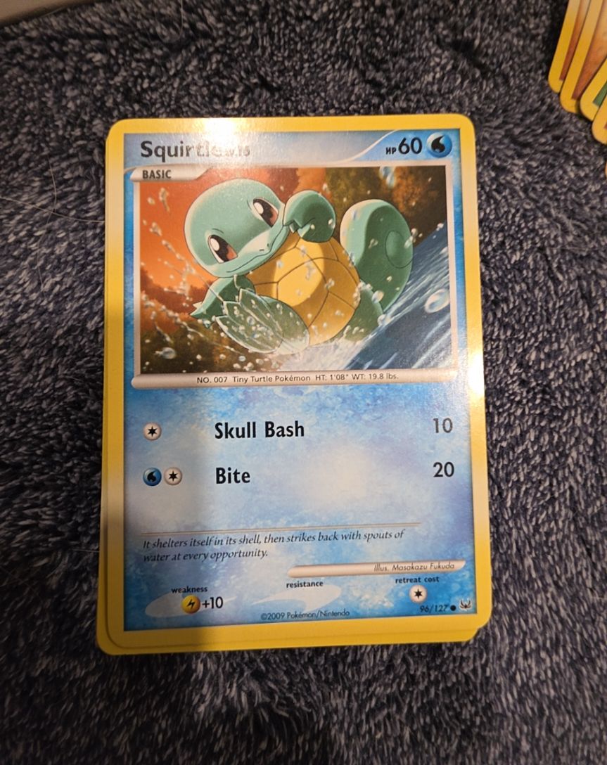 2009 Pokémon Platinum #96 Squirtle — front