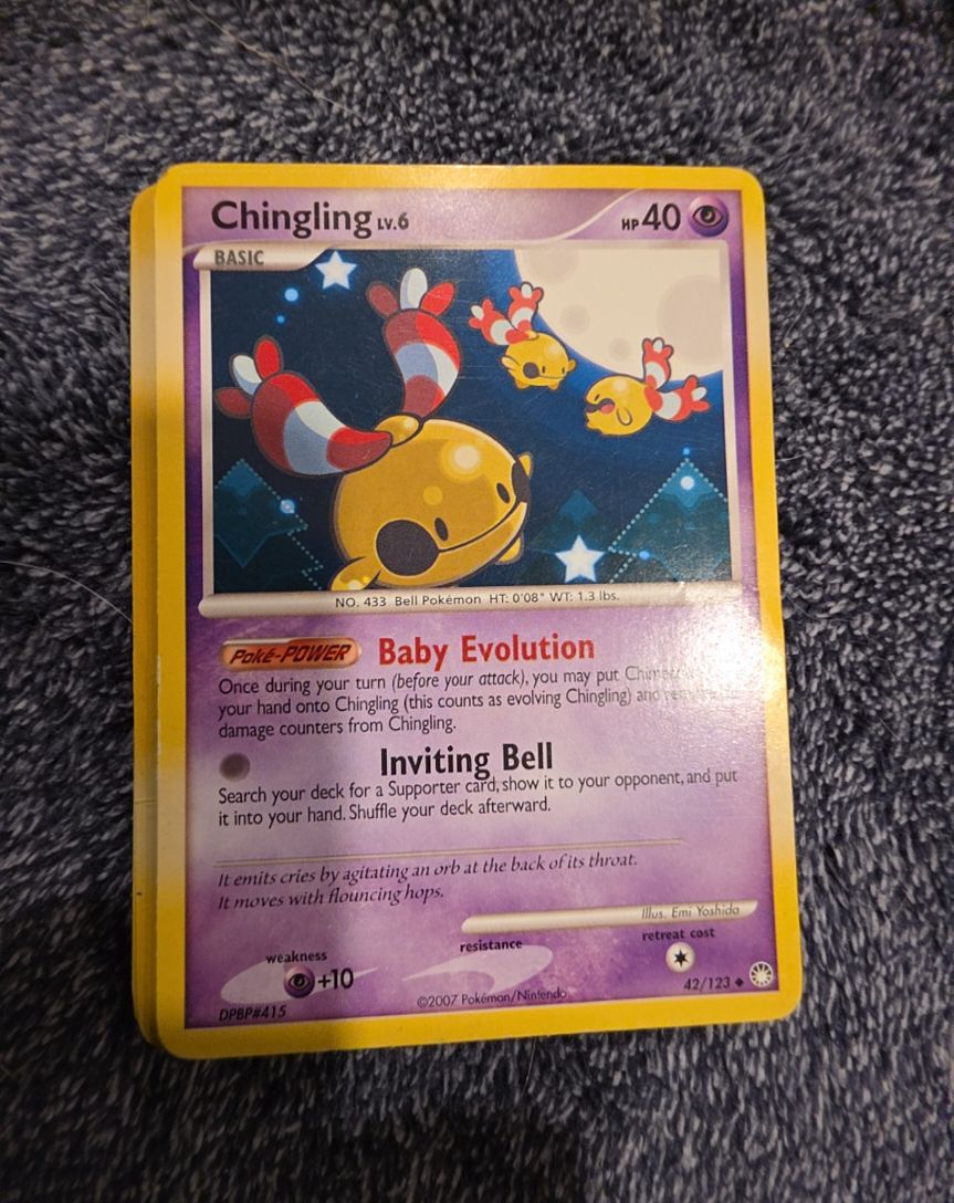 2007 Pokémon Mysterious Treasures #42 Chingling — front