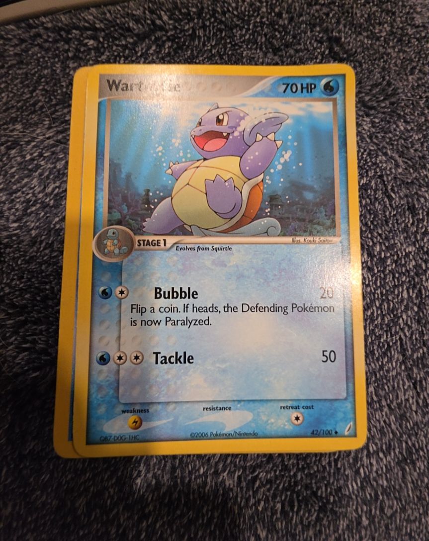 2006 Pokémon EX Crystal Guardians #42 Wartortle — front