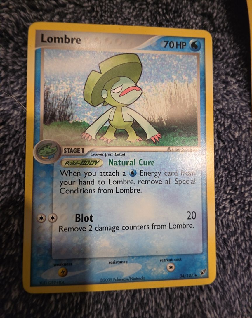 2005 Pokemon EX Deoxys #34 Lombre — front