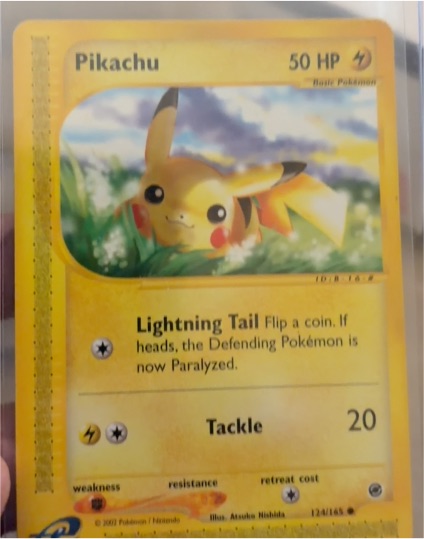 2002 Pokémon Expedition #124 Pikachu — front