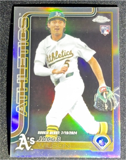 2025 Topps Chrome Update #USC150 Jacob Wilson Rookie Debut Oakland Athletics — front