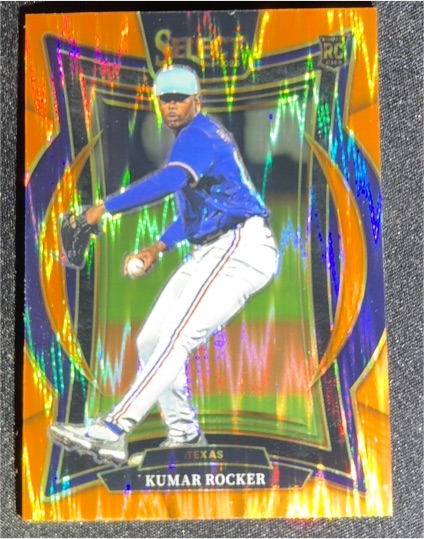 2023 Panini Select Orange Flash Prizm #56 Kumar Rocker Texas Rangers RC — front