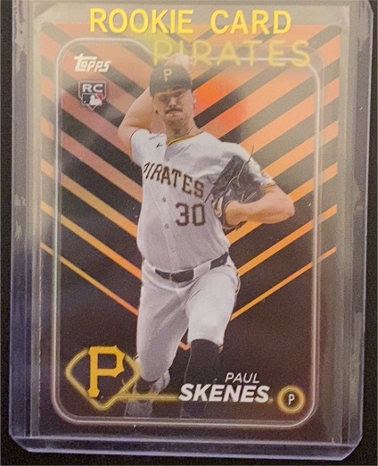 2024 Topps Update #US100 Paul Skenes Rookie Card Pittsburgh Pirates — front