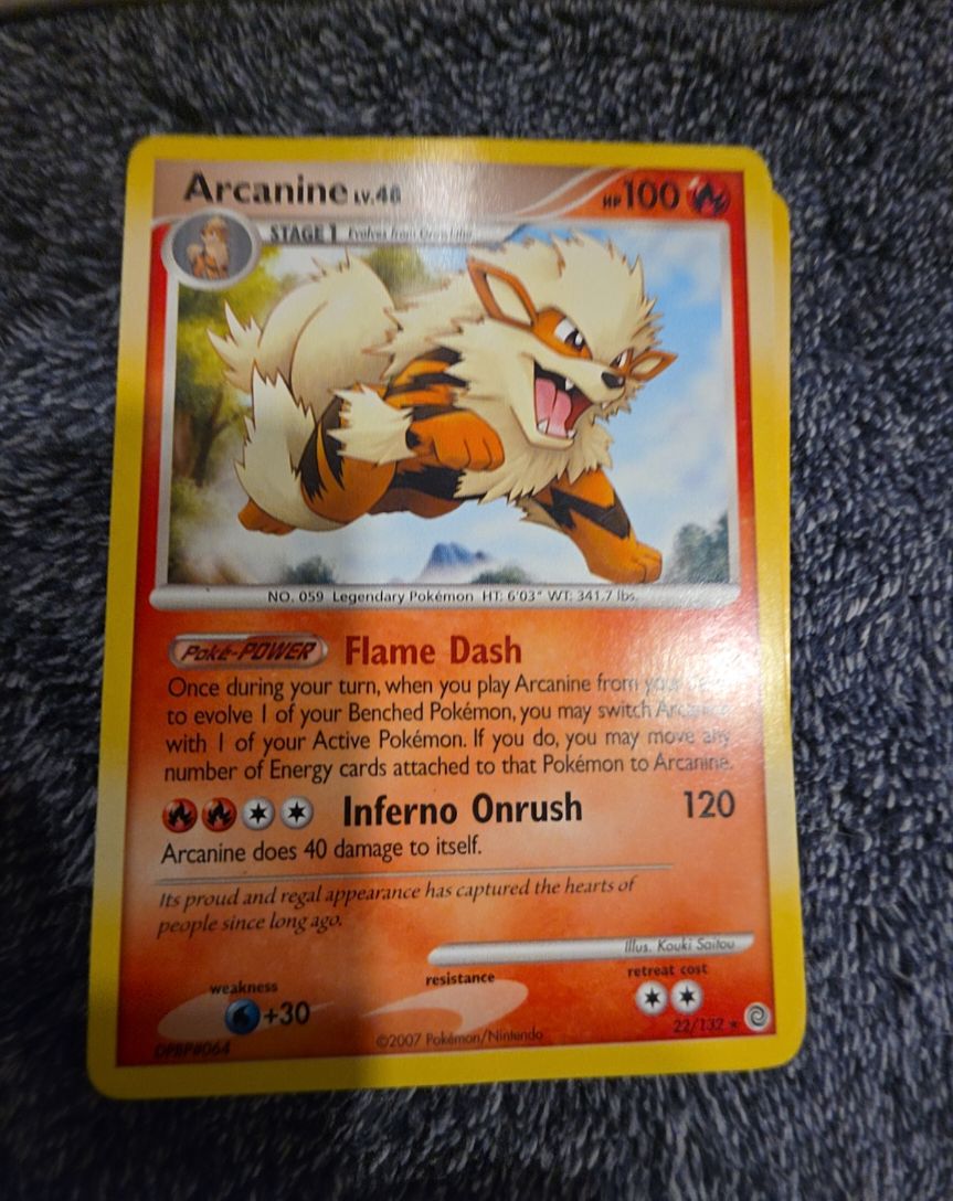 2007 Pokémon #22 Arcanine — front