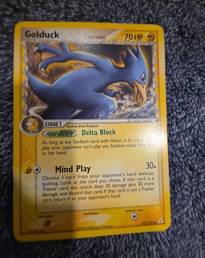 2006 Pokemon EX Holon Phantoms #43 Golduck (Delta Species) — front