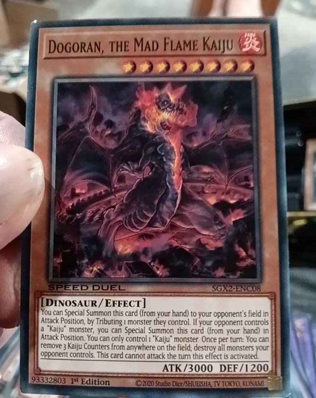 2020 Yu-Gi-Oh! SGX2-ENC08 Dogoran, the Mad Flame Kaiju — front