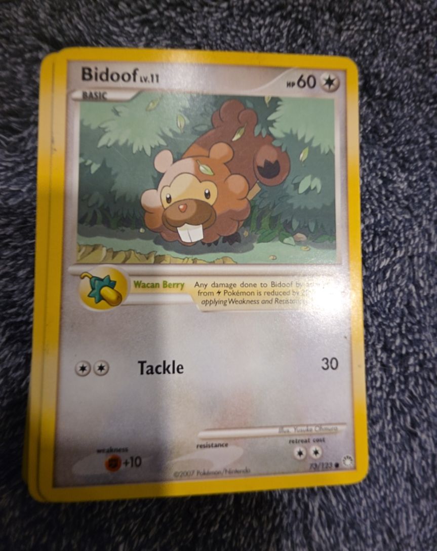 2007 Pokemon Mysterious Treasures #73 Bidoof — front
