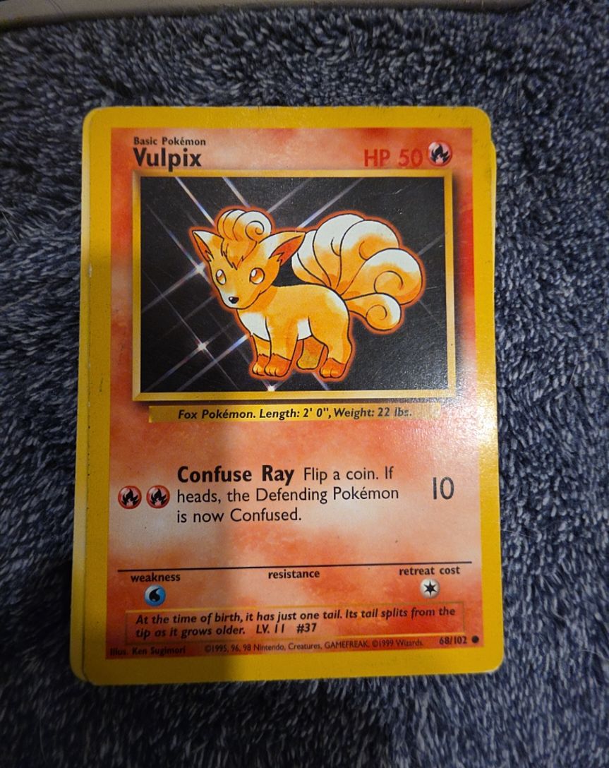 1999 Pokémon #68 Vulpix — front