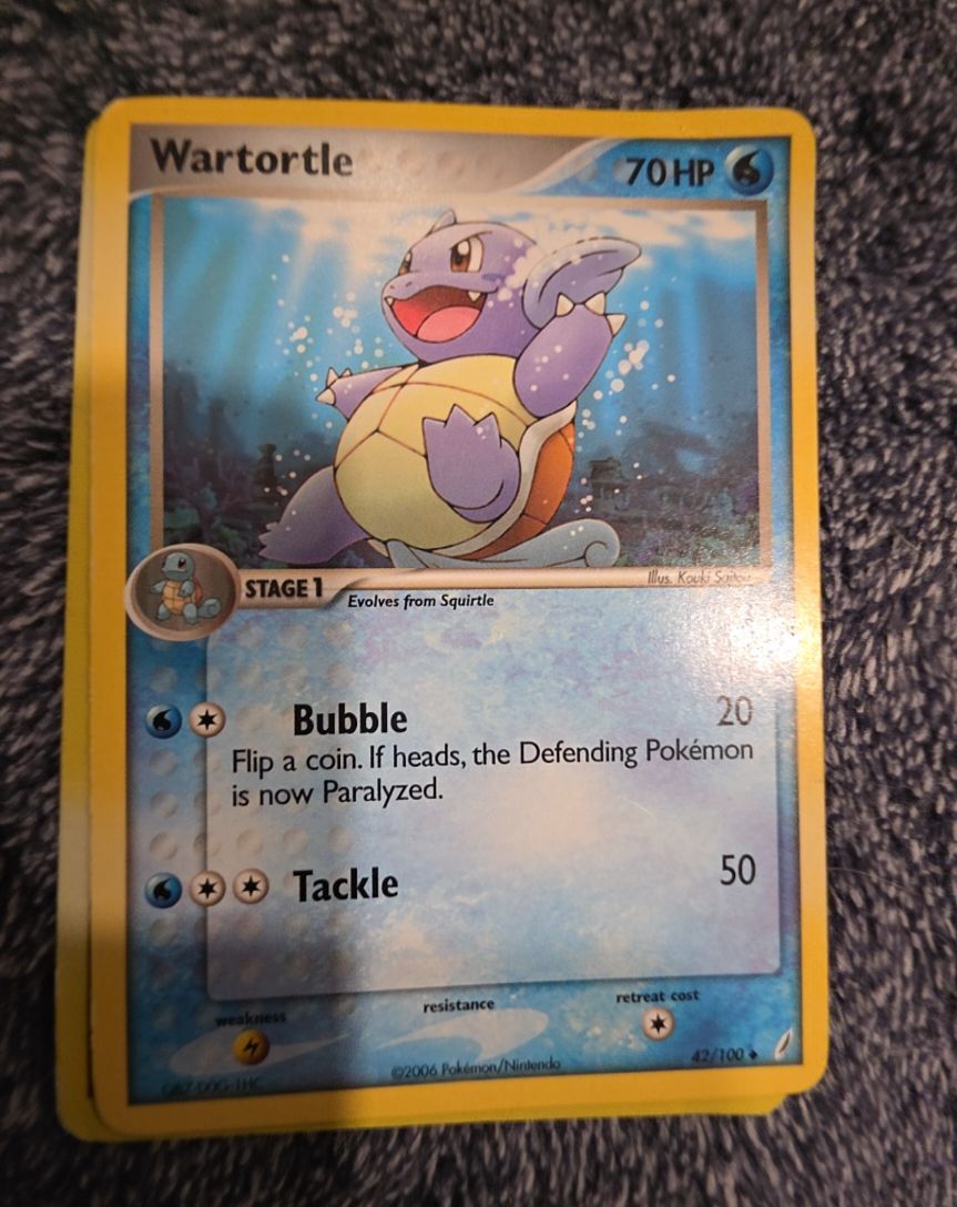 2006 Pokemon EX Crystal Guardians #42 Wartortle — front