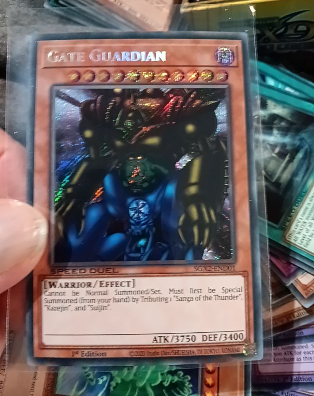 2020 Yu-Gi-Oh! Gate Guardian SGX2-END01 Secret Rare Speed Duel — front