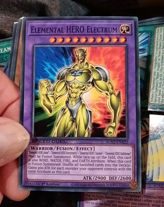2020 Yu-Gi-Oh! Speed Duel SGX2-ENA22 Elemental HERO Electrum — front