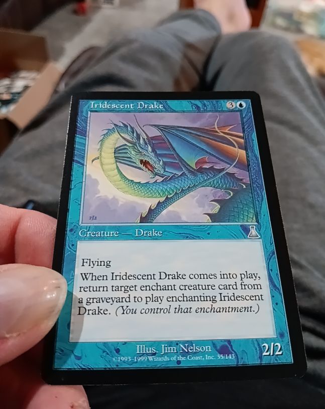 1999 Magic: The Gathering #35 Iridescent Drake — front