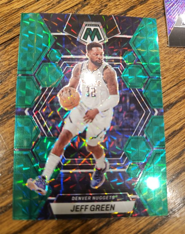 2022-23 Panini Mosaic #177 Jeff Green Green Mosaic Prizm Denver Nuggets — front