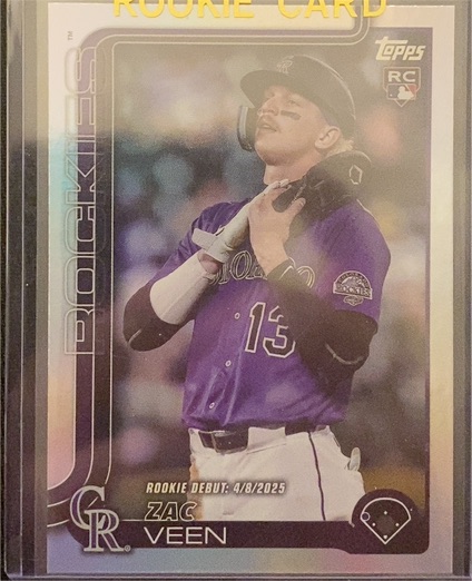 2025 Topps Update Series #US2 Zac Veen Rookie Debut — front