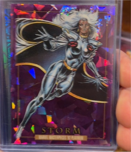 1992 SkyBox Marvel Masterpieces Platinum #86 Storm — front