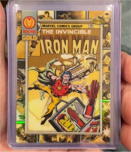 2025 Topps Chrome Marvel Invincible Iron Man Gold Card #IM-4 — front