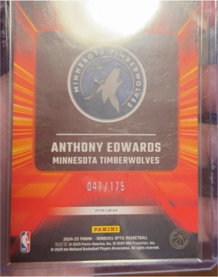 2024-25 Panini Donruss Optic #047 Anthony Edwards — front